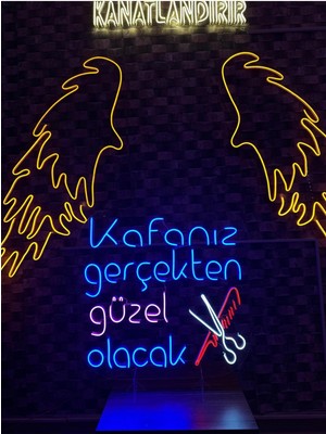 Biz Bu İşin Keyif Kısmındayız Kafanız Gerçekten Güzel Olacak Yazılı Neon Tabela