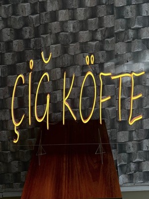 Biz Bu İşin Keyif Kısmındayız Çiğ Köfte Yazılı Neon Tabela