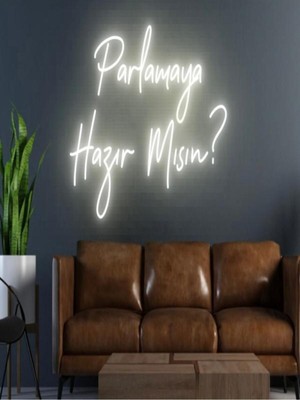 Biz Bu İşin Keyif Kısmındayız Parlamaya Hazır Mısın? Yazılı Neon Tabela