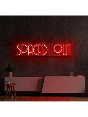 Biz Bu İşin Keyif Kısmındayız Spaced Out Yazılı Neon Tabela