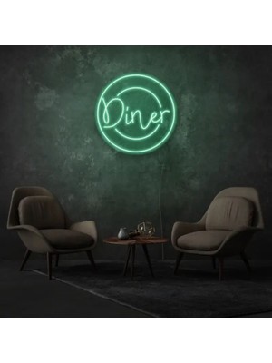 Biz Bu İşin Keyif Kısmındayız Restoranlara Özel Diner Yazılı Neon Tabela