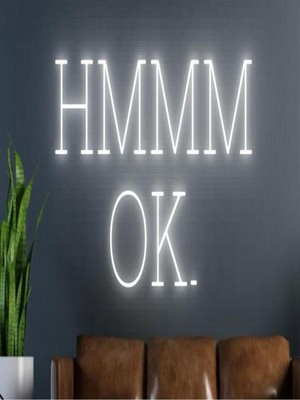 Biz Bu İşin Keyif Kısmındayız Hmmm Ok. Yazılı Neon Tabela