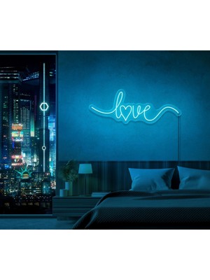 Biz Bu İşin Keyif Kısmındayız Love Yazılı Neon Tabela