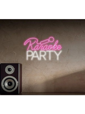 Biz Bu İşin Keyif Kısmındayız Karaoke Party Yazılı Neon Tabela