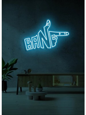 Biz Bu İşin Keyif Kısmındayız Bang Yazılı ve Şekilli Neon Tabela