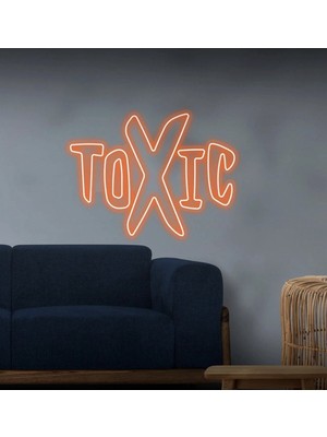 Biz Bu İşin Keyif Kısmındayız Toxıc Yazılı Neon Tabela