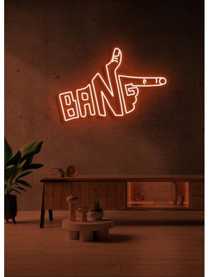 Biz Bu İşin Keyif Kısmındayız Bang Yazılı ve Şekilli Neon Tabela