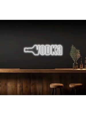 Biz Bu İşin Keyif Kısmındayız Vodka Yazılı Neon Tabela