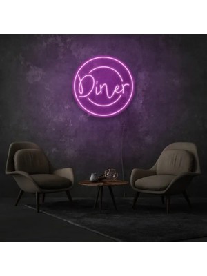 Biz Bu İşin Keyif Kısmındayız Restoranlara Özel Diner Yazılı Neon Tabela