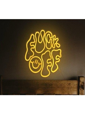 Biz Bu İşin Keyif Kısmındayız Yazılı Gülücük Şekilli Neon Tabela