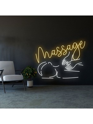 Biz Bu İşin Keyif Kısmındayız Massage Yazılı ve Şekilli Neon Tabela