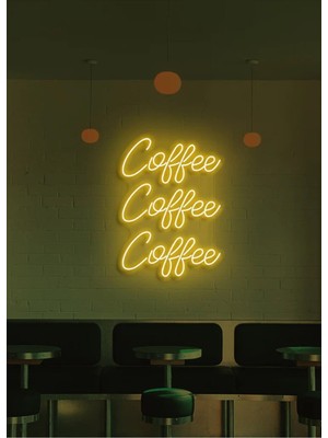 Biz Bu İşin Keyif Kısmındayız Coffee Coffee Coffee Yazılı Neon Tabela