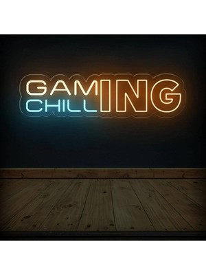 Biz Bu İşin Keyif Kısmındayız Gamıng Chıll Yazılı Neon Tabela