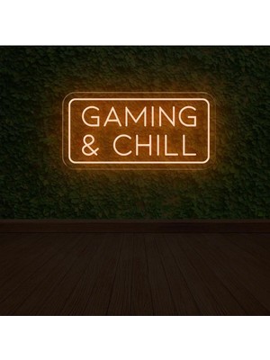 Biz Bu İşin Keyif Kısmındayız Gamıng & Chıll Yazılı Neon Tabela