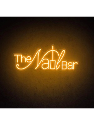 Biz Bu İşin Keyif Kısmındayız The Nail Bar Yazılı ve Şekilli Neon Tabela