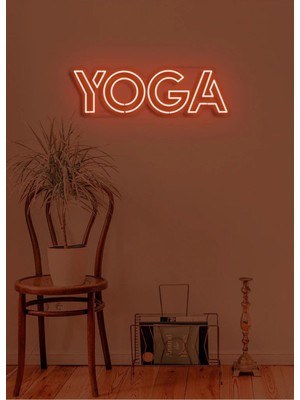 Biz Bu İşin Keyif Kısmındayız Yoga Yazılı Neon Tabela