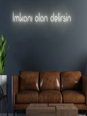 Biz Bu İşin Keyif Kısmındayız Imkanı Olan Delirsin Yazılı Neon Tabela