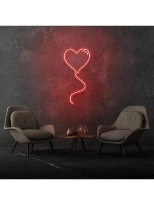 Biz Bu İşin Keyif Kısmındayız Kalpli Balon Şekilli Neon Tabela