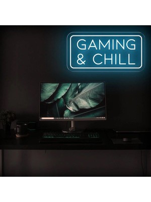 Biz Bu İşin Keyif Kısmındayız Gamıng & Chıll Yazılı Neon Tabela