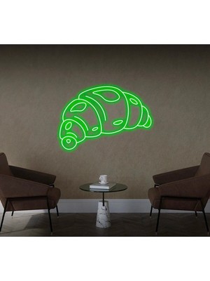 Biz Bu İşin Keyif Kısmındayız Kruvasan Şekilli Neon Tabela