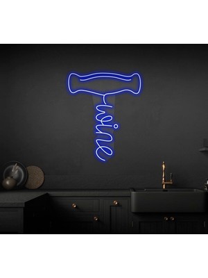 Biz Bu İşin Keyif Kısmındayız Wine Yazılı ve Şekilli Neon Tabela