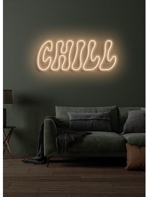 Biz Bu İşin Keyif Kısmındayız Chıll Yazılı Neon Tabela