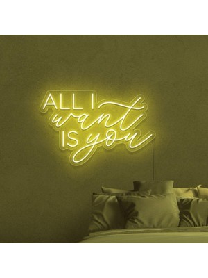 Biz Bu İşin Keyif Kısmındayız All I Want Is You Yazılı Neon Tabela