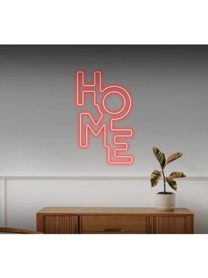 Biz Bu İşin Keyif Kısmındayız Home Yazılı Neon Tabela