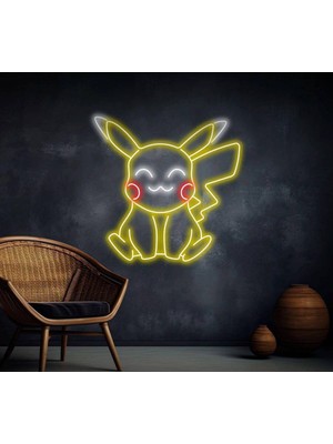 Biz Bu İşin Keyif Kısmındayız Pikachu Neon Tabela