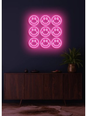 Biz Bu İşin Keyif Kısmındayız Gülücük Figürlü Neon Tabela