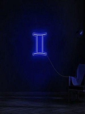 Biz Bu İşin Keyif Kısmındayız Ikizler Burcu Sembolü Pleksi Neon Tabela