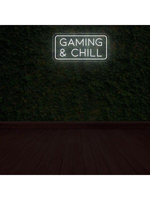 Biz Bu İşin Keyif Kısmındayız Gamıng & Chıll Yazılı Neon Tabela