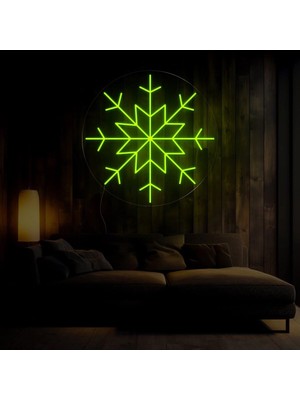 Biz Bu İşin Keyif Kısmındayız Kar Tanesi Şekilli Neon Tabela