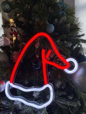 Biz Bu İşin Keyif Kısmındayız Noel Şapkası Neon Tabela