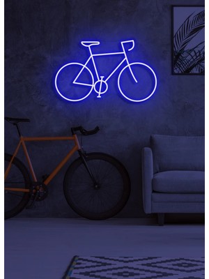 Biz Bu İşin Keyif Kısmındayız Bisiklet Figürlü Neon Tabela