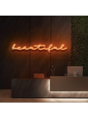 Biz Bu İşin Keyif Kısmındayız Beautiful Yazılı Neon Tabela