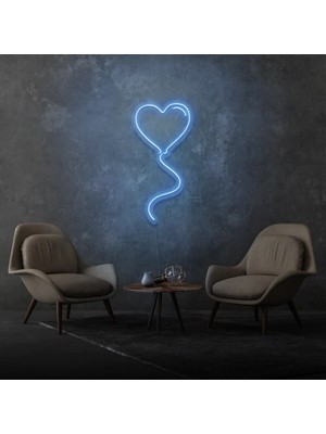 Biz Bu İşin Keyif Kısmındayız Kalpli Balon Şekilli Neon Tabela