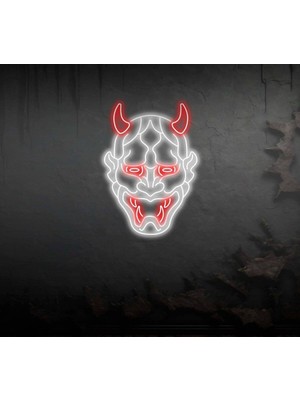 Biz Bu İşin Keyif Kısmındayız Lucifer Şeytan Figürlü Neon Tabela