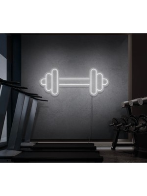 Biz Bu İşin Keyif Kısmındayız Dambıl Şekilli Neon Tabela