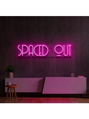 Biz Bu İşin Keyif Kısmındayız Spaced Out Yazılı Neon Tabela