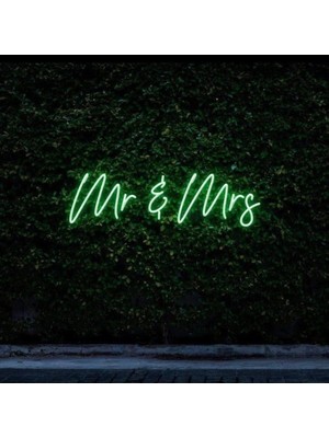 Biz Bu İşin Keyif Kısmındayız Mr & Mrs Yazılı Neon Tabela