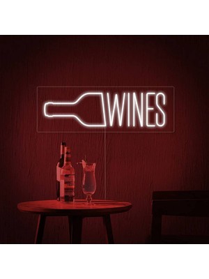 Biz Bu İşin Keyif Kısmındayız Wınes Yazılı ve Şekilli Neon Tabela
