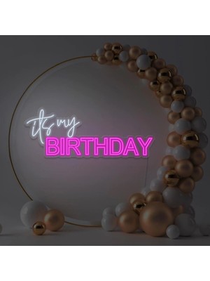 Biz Bu İşin Keyif Kısmındayız Its My Bırthday Yazılı Neon Tabela