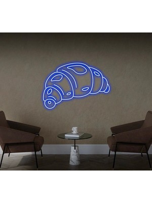 Biz Bu İşin Keyif Kısmındayız Kruvasan Şekilli Neon Tabela