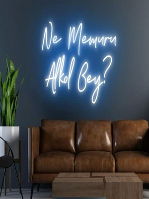 Biz Bu İşin Keyif Kısmındayız Ne Memuru Alkol Bey? Yazılı Neon Tabela