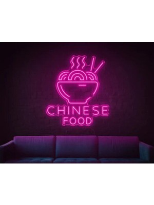 Biz Bu İşin Keyif Kısmındayız Chınese Food Yazılı ve Şekilli Neon Tabela