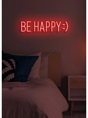 Biz Bu İşin Keyif Kısmındayız Be Happy :) Yazılı Neon Tabela