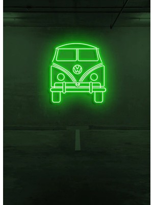 Biz Bu İşin Keyif Kısmındayız Minibüs Figürlü Neon Tabela