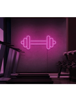 Biz Bu İşin Keyif Kısmındayız Dambıl Şekilli Neon Tabela