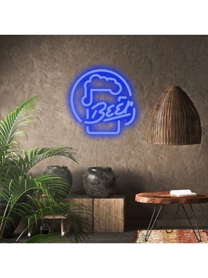 Biz Bu İşin Keyif Kısmındayız Beer Yazılı ve Şekilli Neon Tabela